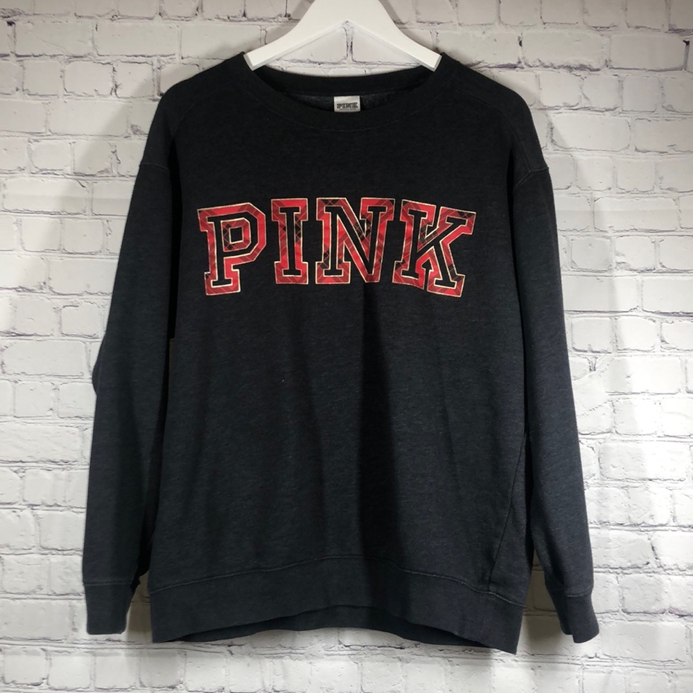 OPEN TO OFFERS// PINK crewneck sweatshirt gray